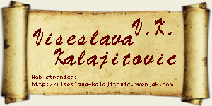 Višeslava Kalajitović vizit kartica
